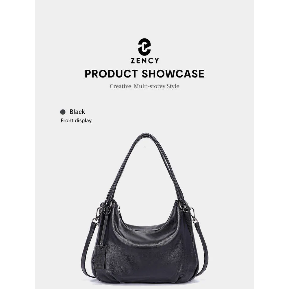 Zency Nero Beige Pelle Morbida Hobo Donna Semplice Casuale Borsa A Mano Con Manico Superiore Borsa A Tracolla Grande Capacità Borsa A Tracolla Media_voghion.com