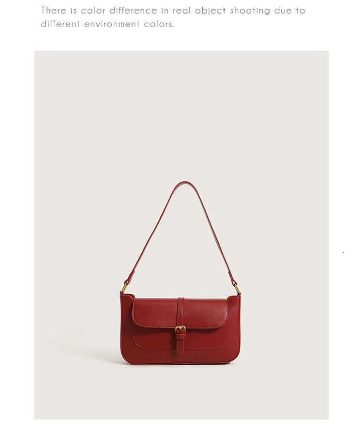 Rote Leder Schulter Mode Handtaschen Für Frauen 2024 Designer Kleine Weibliche Taschen Damen Geldbörse_voghion.com