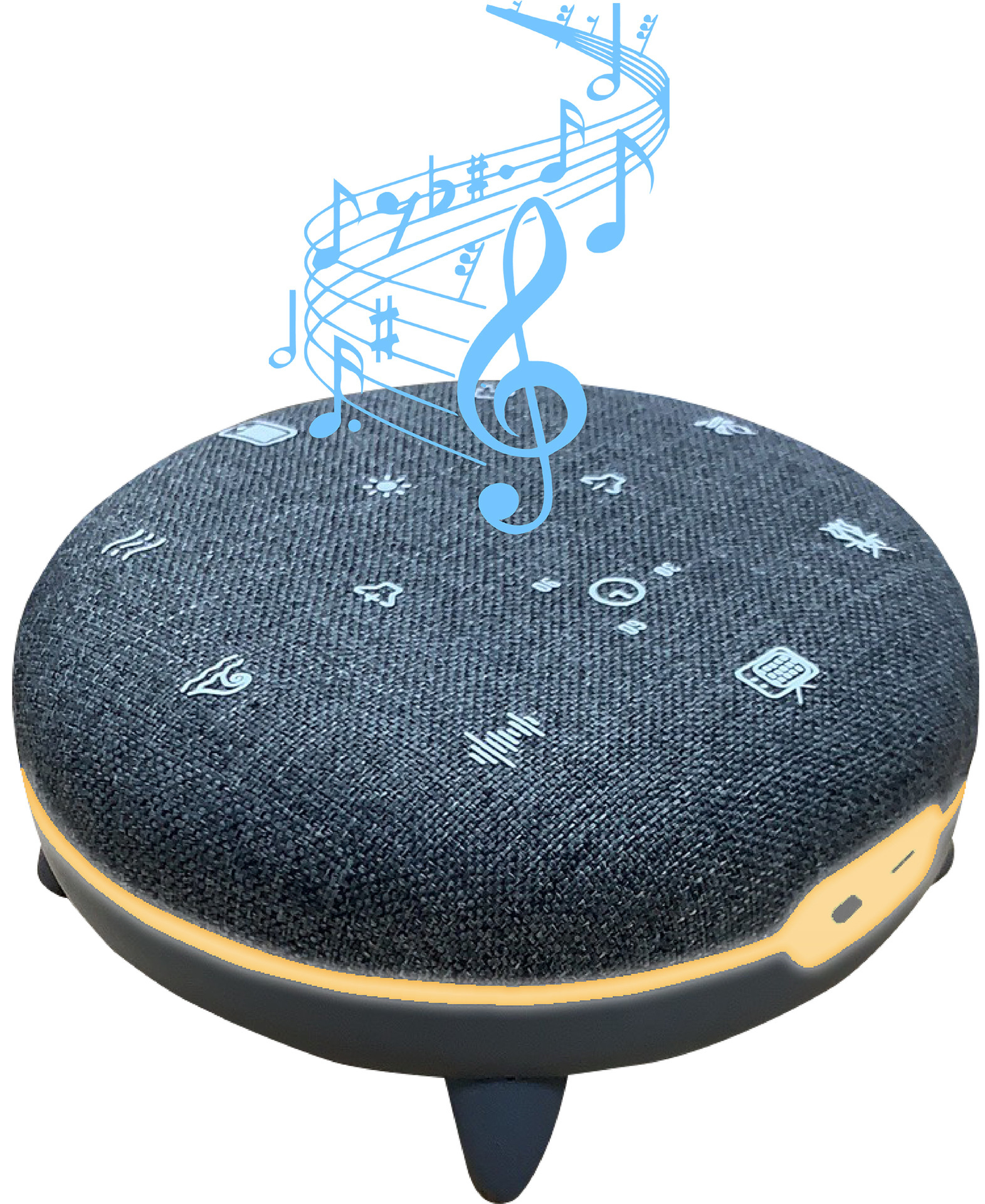 Multimodus hvit støy søvnlyd RGB fargelys hjem reise multifunksjonell Bluetooth-lyd_voghion.com