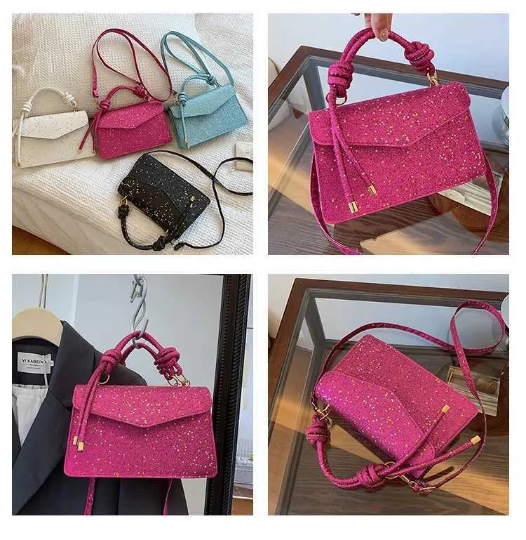 Bolsas femininas brilhantes, aba sólida, lantejoulas, stachels, bolsa crossbody, moda verão feminina, brilhante, mensageiro, ombro_voghion.com