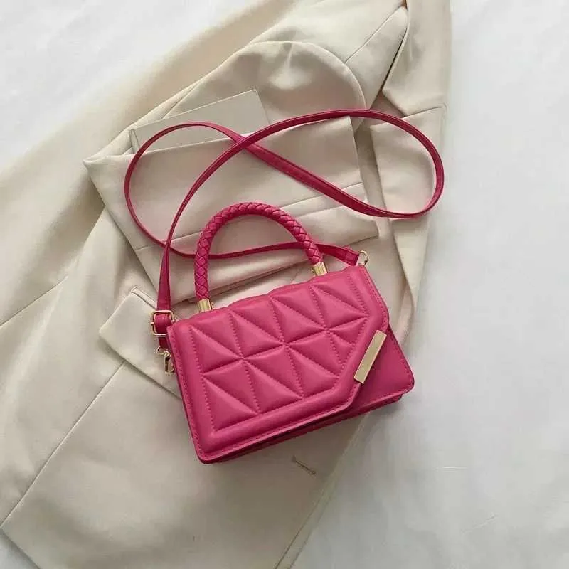2024 neue Schulter PU-Leder quadratische Damenhandtasche Markendesigner kleine schwarze Umhängetasche Y241121_voghion.com
