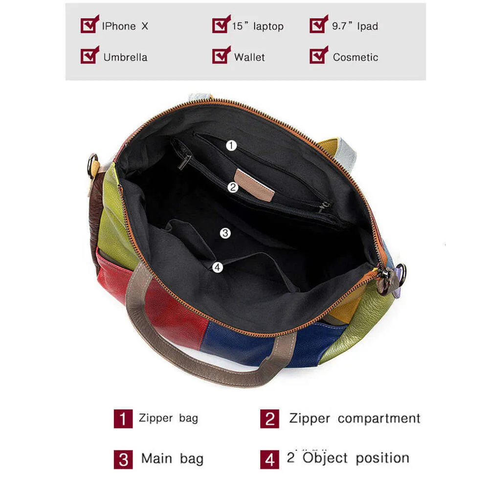 Oversized Tote Bag Genuine Leather Shoulder Bag Vintage Handbag_voghion.com