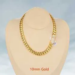 Gioielli Hip Hop all'ingrosso 20mm 10K Oro Argento Personalizzato Solido Miami Cuban Link Catena Collana Per Uomo_voghion.com