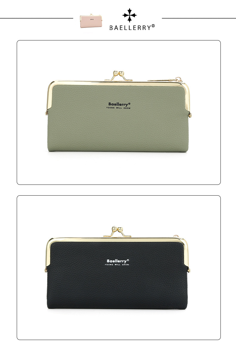 Women's Long Wallet And Coin Purse With Multi-card Slot Design_voghion.com