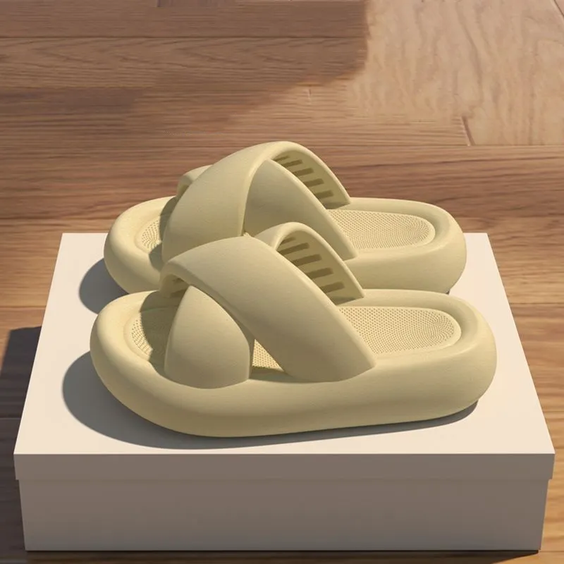 buiten voor het dragen van koele zomer zachte zolen binnen huis pantoffels met dikke zolen high-end stepping tion Lhshoe_voghion.com