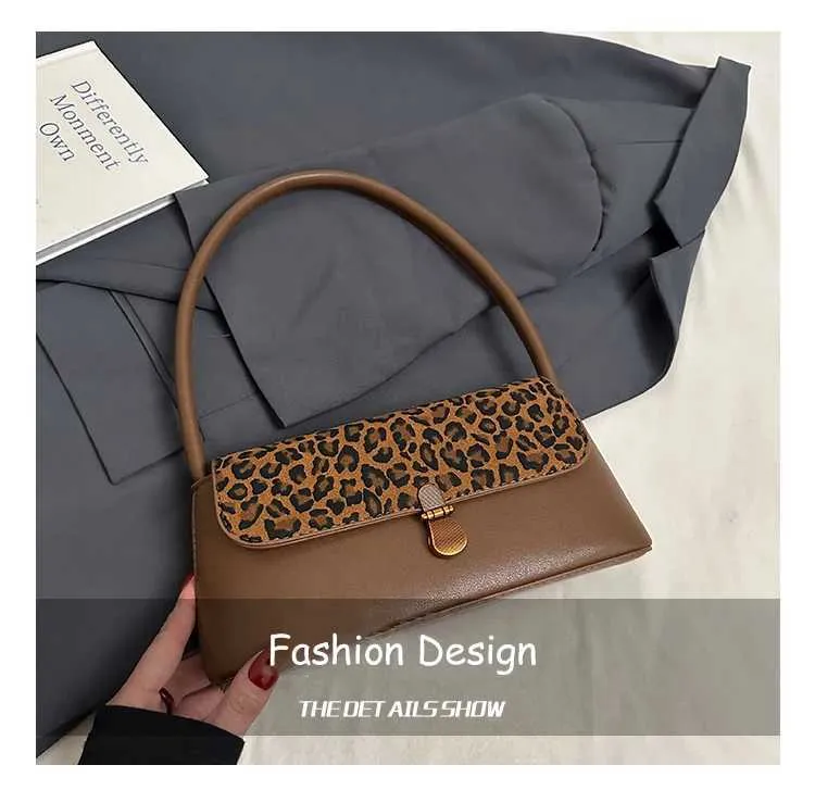 Women's Leopard Pattern Shoulder Bag Large Capacity Pu Leather_voghion.com