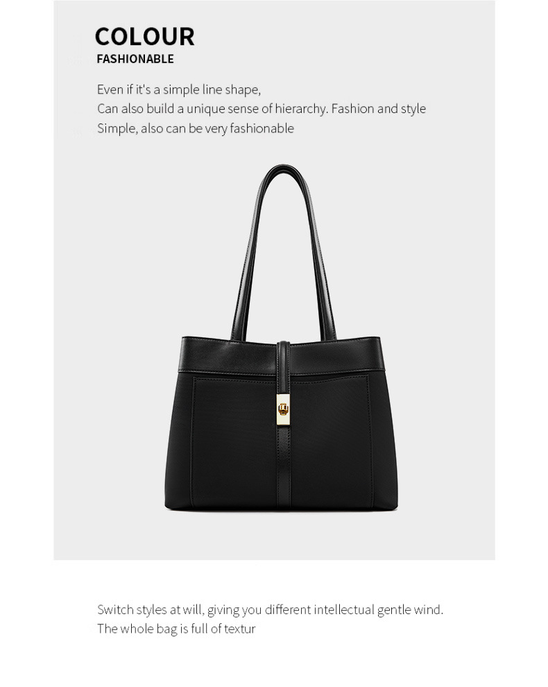 Women's Shoulder Tote Bag, Versatile Cowhide Commuter Handbag_voghion.com