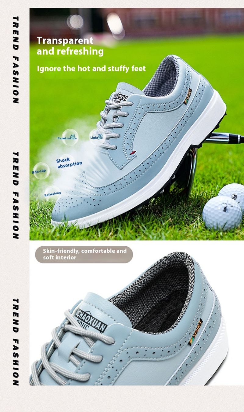 Baskets de golf décontractées de grande taille de style britannique, chaussures légères et portables pour hommes_voghion.com