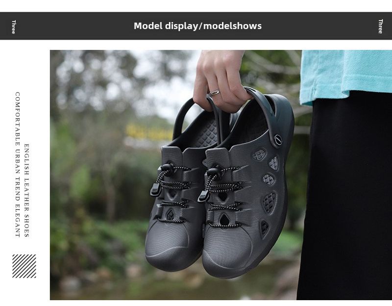 2023 new lace-up EVA outdoor hole soft trend summer beach shoes spot wholesale a generation of hair_voghion.com