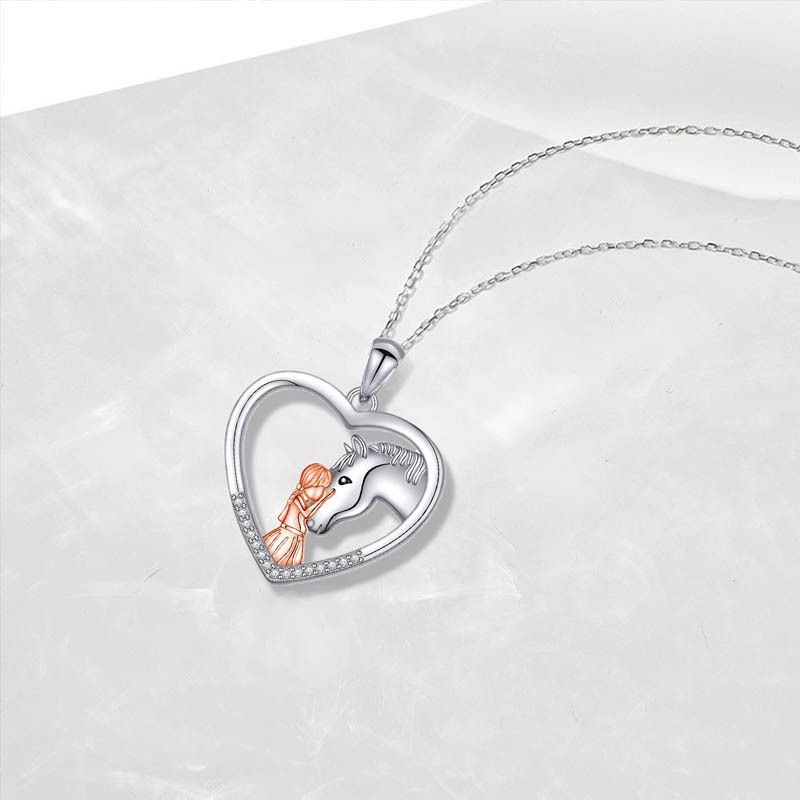 Nuovo amore moda tutto abbinato per ragazze e collana di gioielli a cavallo accessori di nicchia femminili_voghion.com