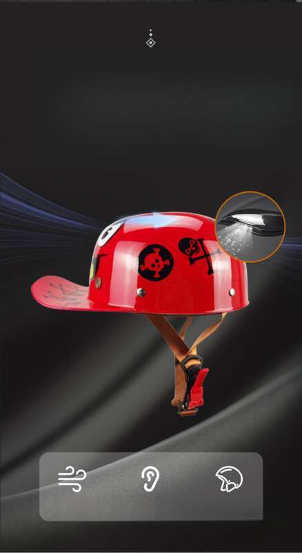 Motorcycle Go Kart Adult Small And Lightweight ABS Baseball Cap, Half Helmet, Colorful Locomotive Head_voghion.com