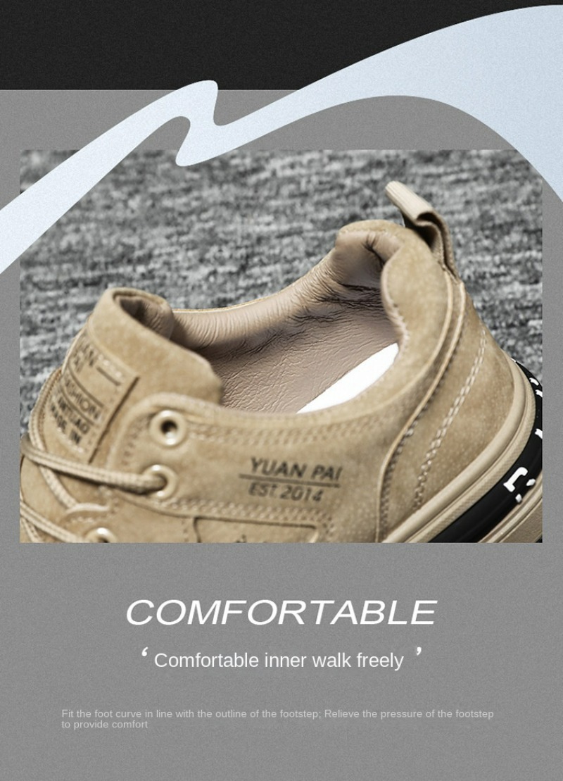 Caual Shoe for Men Summer Outdoor Platform Hiking Work Boot 2024 Fahion Deigner Leather Loafer Zapato Para_voghion.com