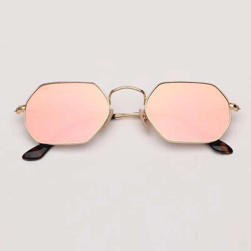 Hexagonal Sunglasses Metal Frame Classic Retro Shades For Men_voghion.com