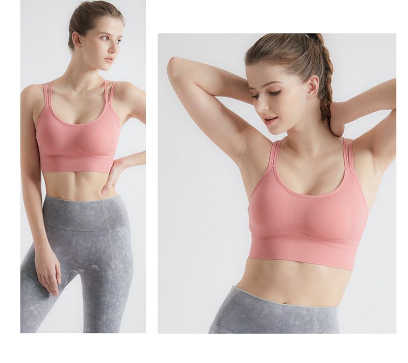 Het dragen van een alles-in-één sport voor vrouwen, Xia Meibei, Yoga, Fiess, BH, Hardlopen, Cross schokabsorberend, Gebundeld_voghion.com