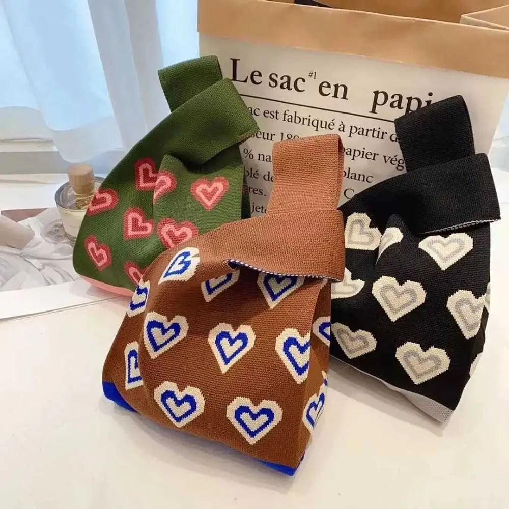 Sac à main tricoté à la main avec nœud, mini sac à main réutilisable, chaud, pour fille, nouveau sac de courses Fi Y241106_voghion.com