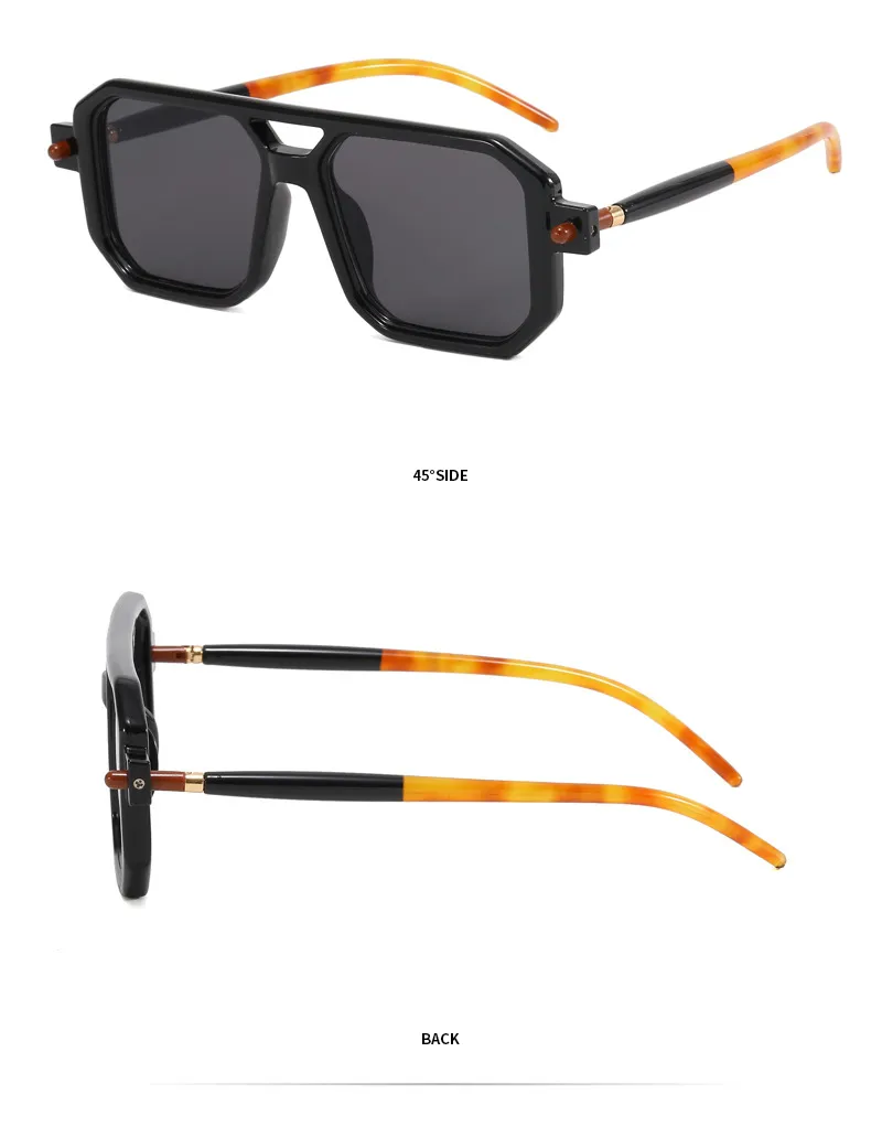 Sunglasses Women's Fashion Personality Retro Square Frame Mens Party Driving Street Shooting Glasses UVprotection_voghion.com