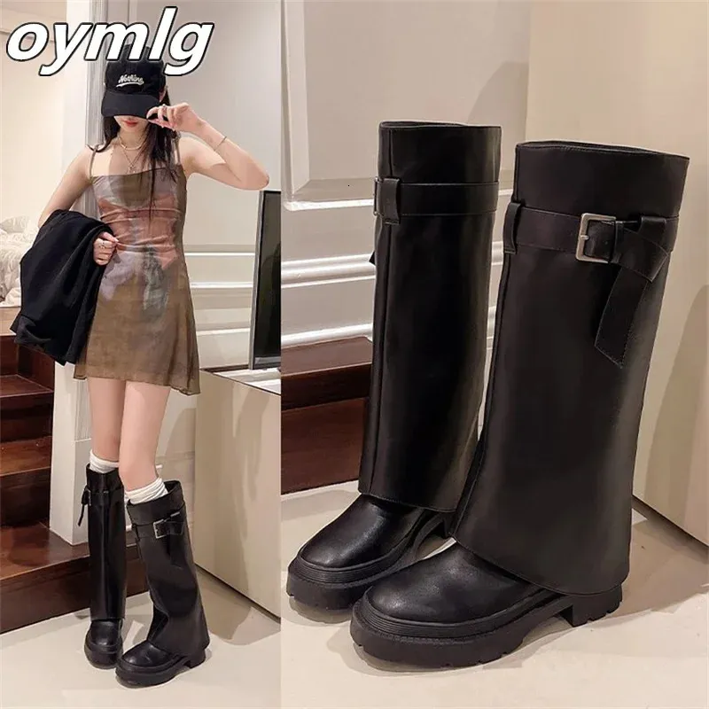 Design Sense Long tube Thick soled Knight Fashion Retro Executive Pants Boots 240930_ecoleips.com