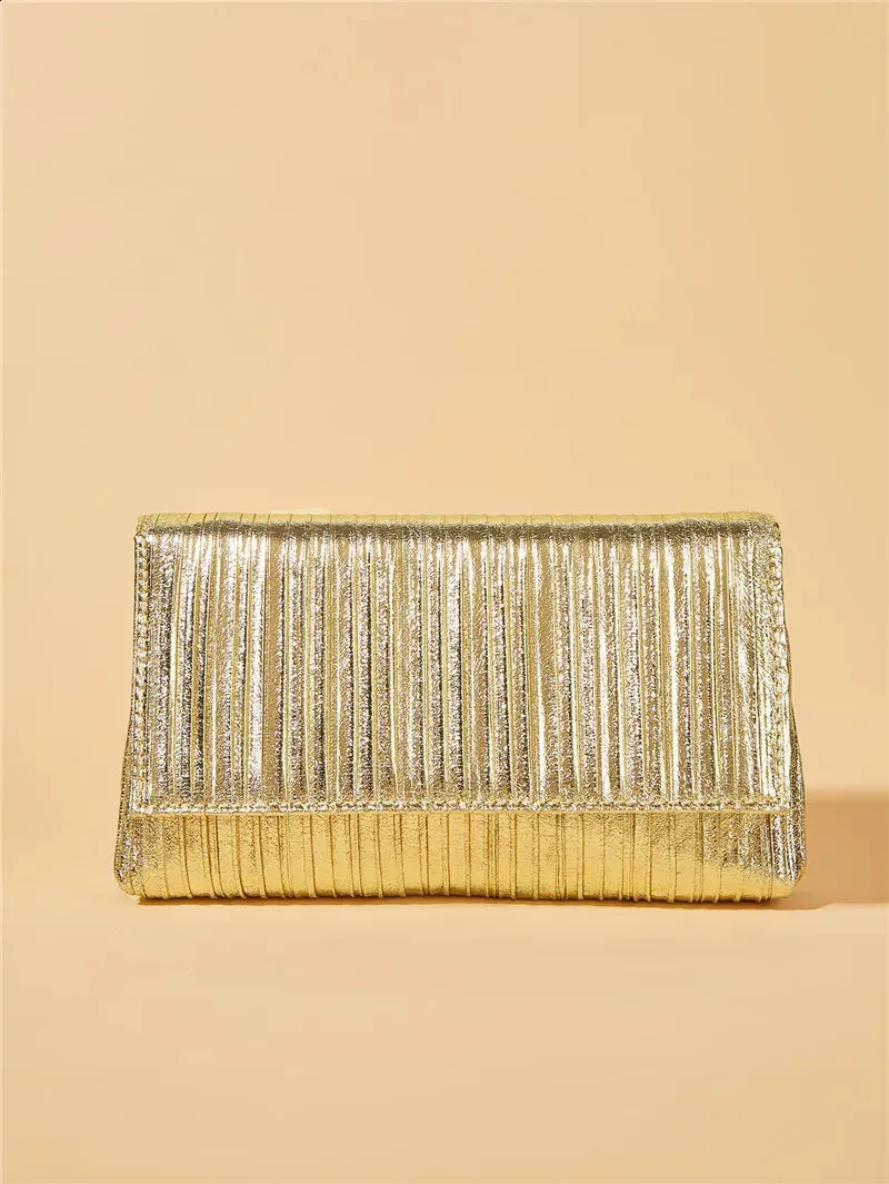 Gold Sequins Evening Clutch for Women 2024 Fashion Party Purse Ladies Chain Shoulder Crossbody Wedding Bags 240830_voghion.com