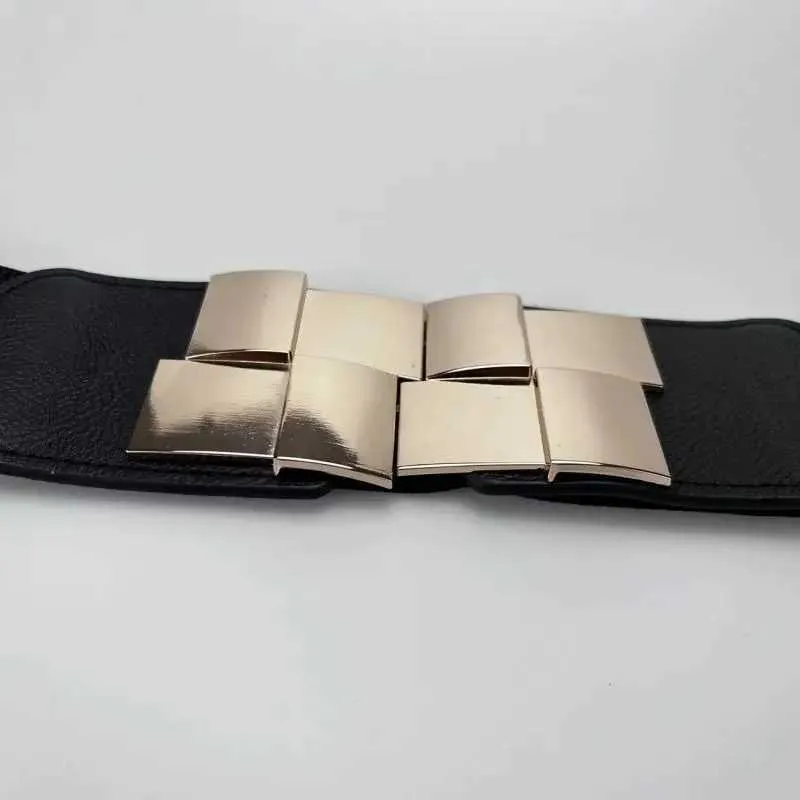 Womens Wide Classic Womens Multi-color Square Buckle Dress Decoration Ultra-thin Elastic Belt W250109_voghion.com