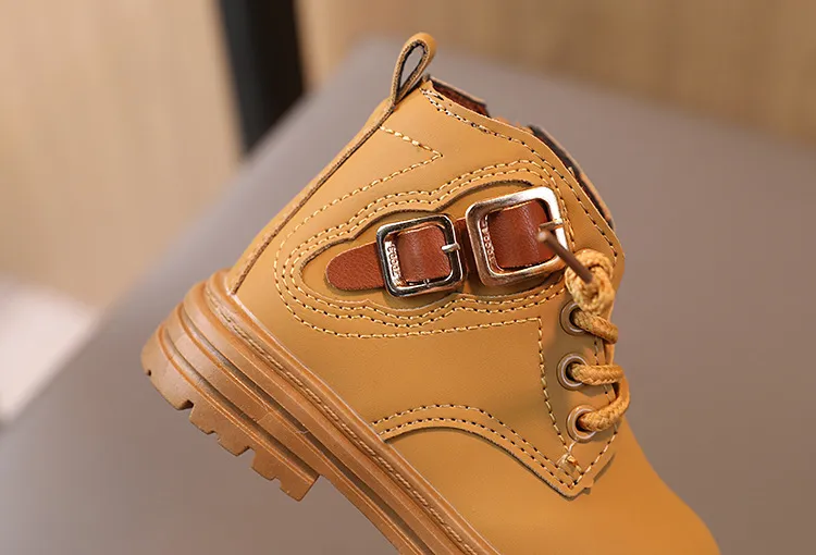 Toddler Kids Autumn Winter New Child Shoes Littlesprouts Girls Baby Brown Boys Casual Soft Soled Short Boots Sizes 21 -_voghion.com