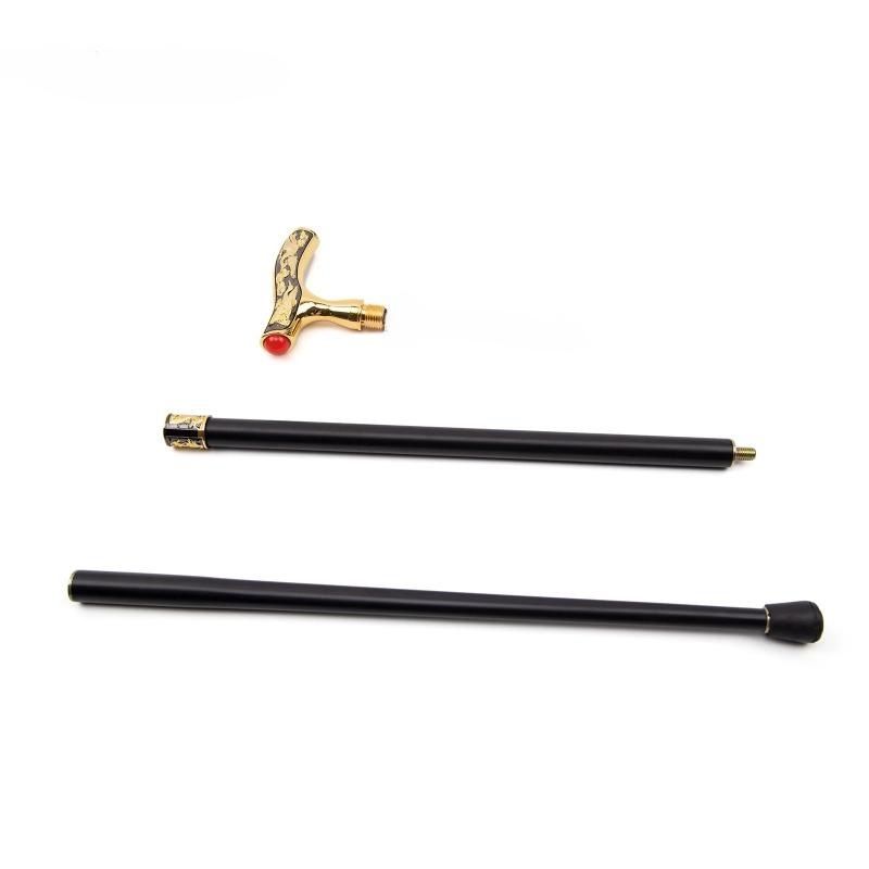 Macara mers pe jos cu piatră prețioasă roșie autoapărare baston la modă placă cosplay baston Crosier 93cm_voghion.com