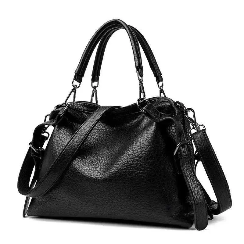 Borsa a tracolla casual in pelle di alta qualità per donna, borsa a tracolla grande, borsa a tracolla Sac A Main J40C241104_voghion.com