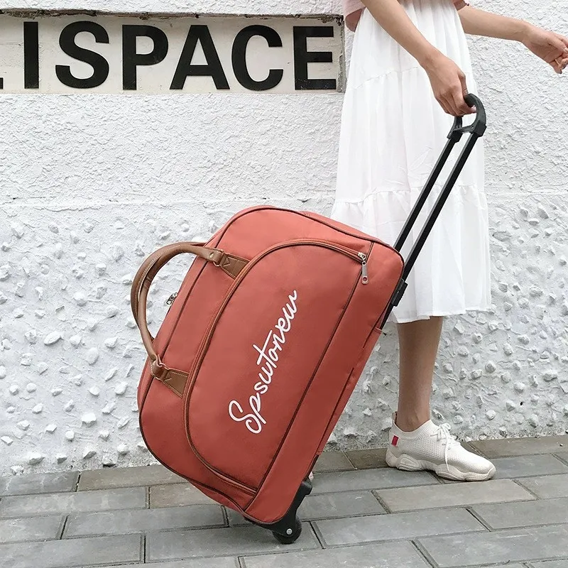 Large Capacity Trolley Handbag Foldable Thickened Wearresistant Boarding Case Home Storage Travel Convenient Bag_voghion.com