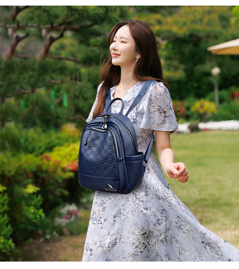 Women's fashion all-match portable shoulder bag exquisite multi-layer large capacity backpack_voghion.com