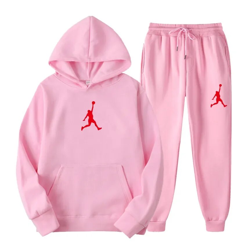 24New marque hiver hommes ensembles 2 pièces sweats à capuche + pantalons de course costumes de Sport décontracté hommes/femmes sweats survêtement à capuche_voghion.com