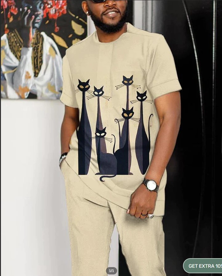 Set sportivo casual classico da uomo stampato in 3D in due pezzi, tendenza dei pantaloni estivi, stile elastico e sottile, asciugatura rapida_voghion.com