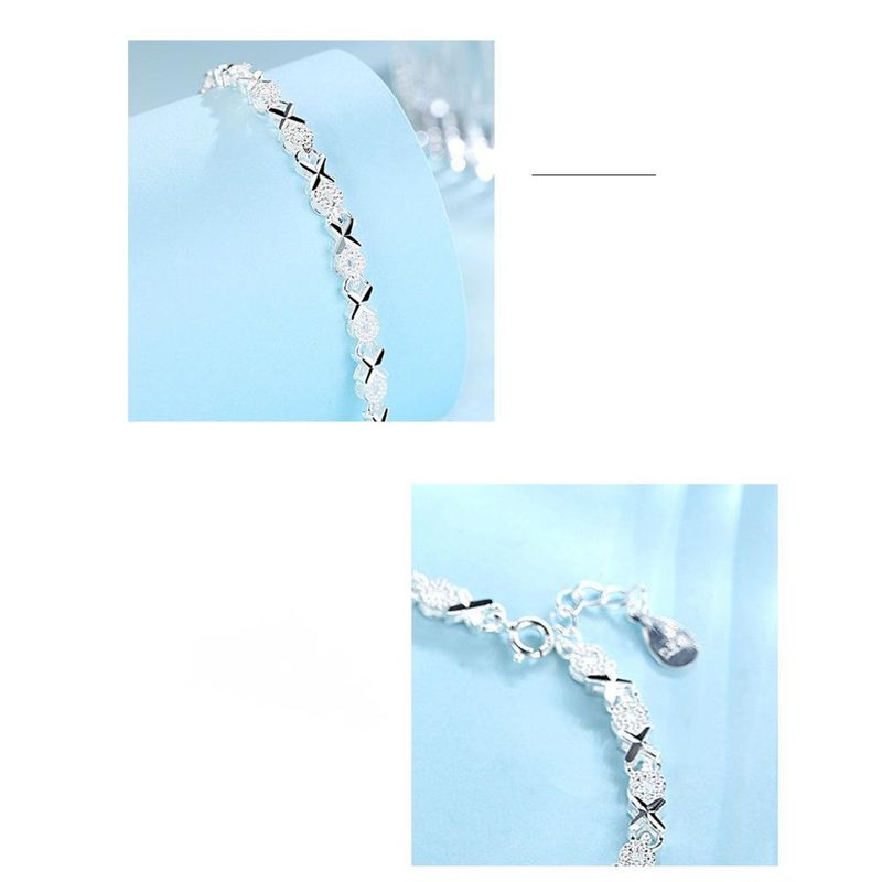 Love Style New Plating To Heart Matching Women's Simple And Personalized Creative XO Bracelet_voghion.com