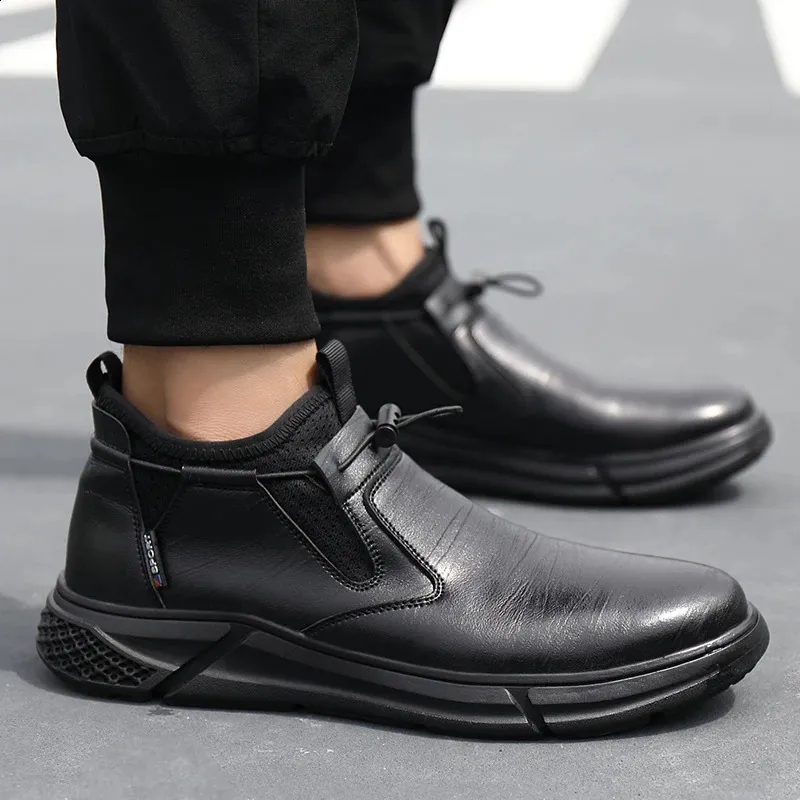 Sicherheitssportschuhe Für Herren Aus Leder Mit Stahlkappe_voghion.com