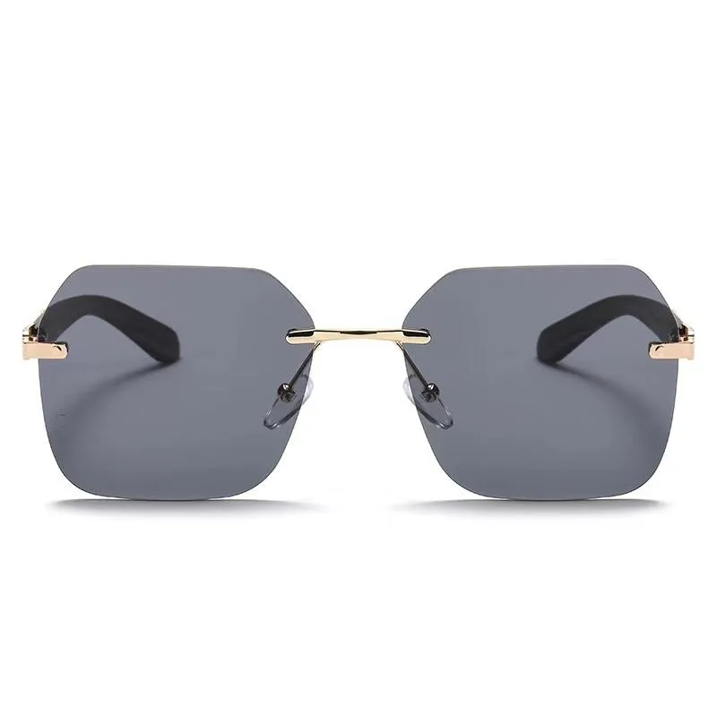 designer sunglasses for men women mirror Square Rimless frame sunglass classic vintage eyewear Anti-UV cycling driving_voghion.com