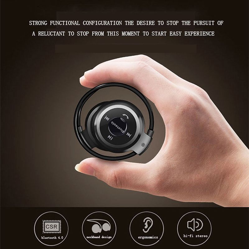 Cuffie sportive MP3 con lettore compatibile Bluetooth Stereo Sound Auricolare wireless Microfono_voghion.com