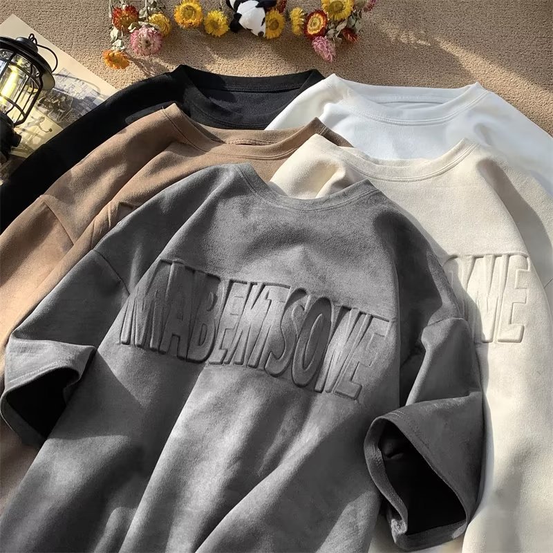Men's clothing Round neck youth new T-shirt youth popular summer fashion trend brand trend urban style men's five-point sleeve ins T-shirt