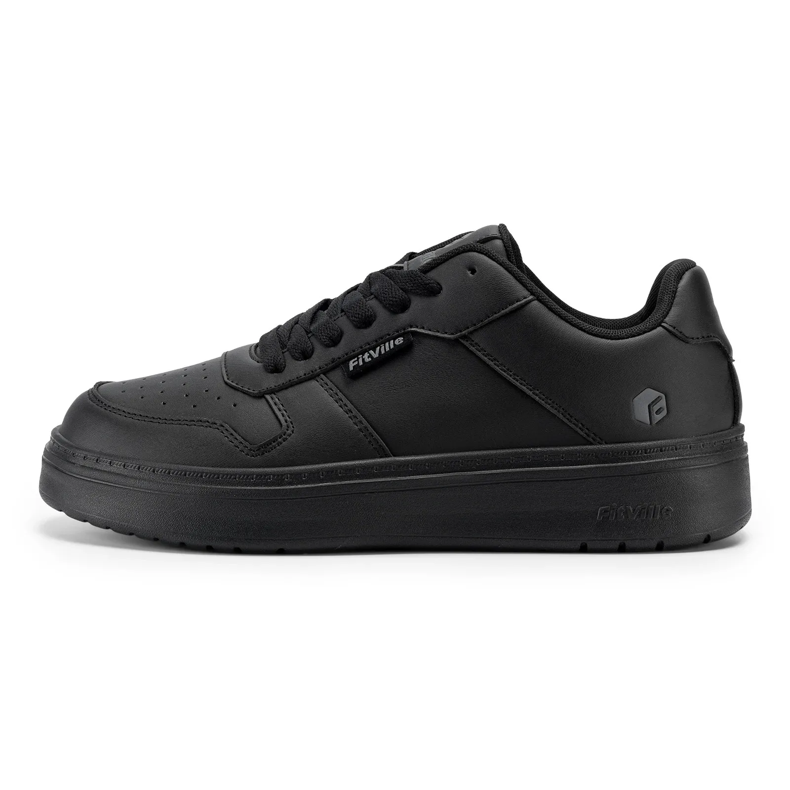 FitVille Baskets plates larges pour hommes, chaussures décontractées, légères et respirantes pour la marche, idéales pour les pieds gonflés, idéales pour la gym au quotidien._voghion.com