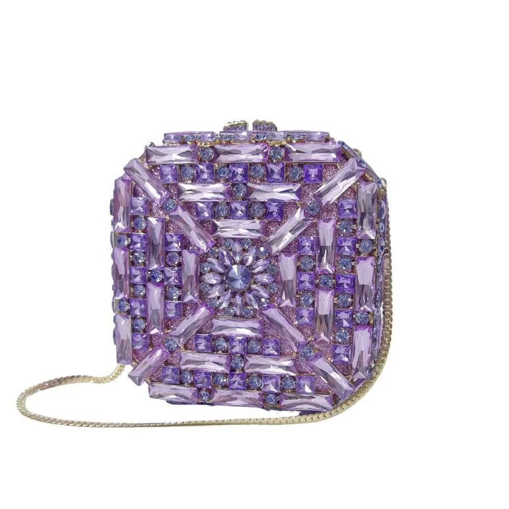 Women's Clutch Bag With Stones For Evening Banquet And Wedding_voghion.com