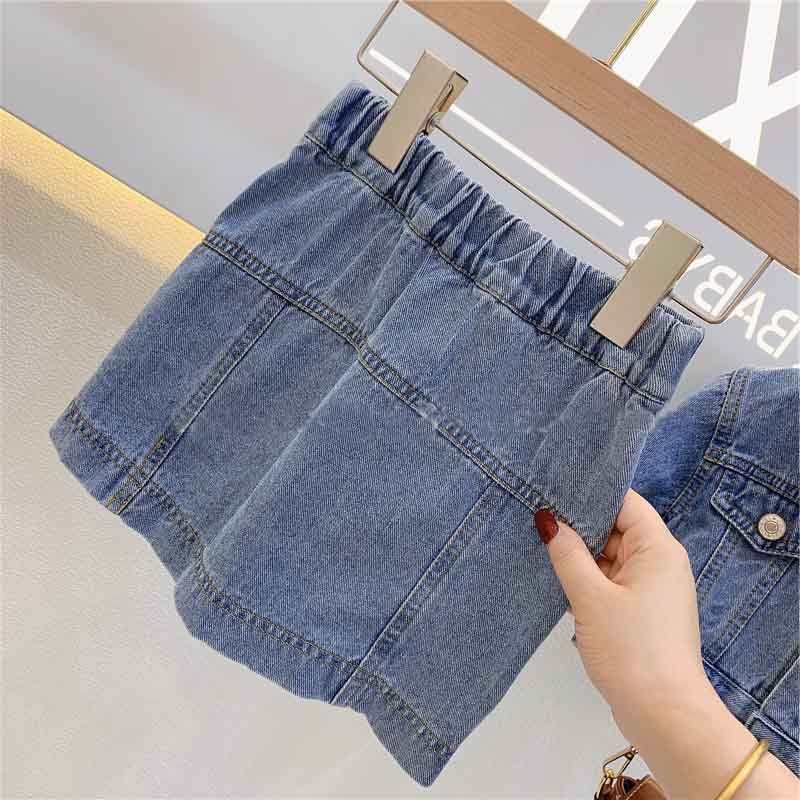 Mutter & Kinder Kindermode Jeansanzug Herbst Mädchen Jeansjacke + Rock Zweiteiliger Anzug 3-8 Jahre alt Kinderkleidung Lieferung_voghion.com