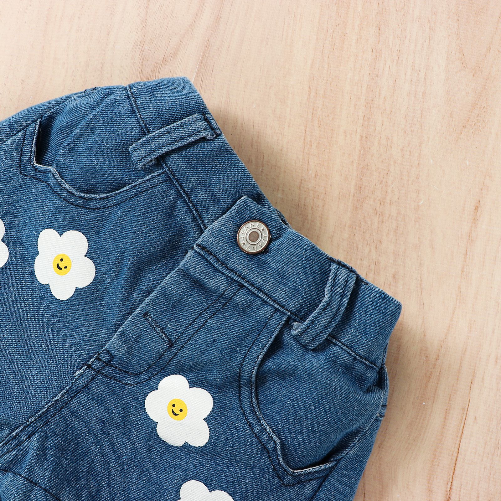 Mutter & Kinder Europäischen und Amerikanischen kinder kleidung der neue sommer mädchen rohr top halter top + denim shorts set_voghion.com