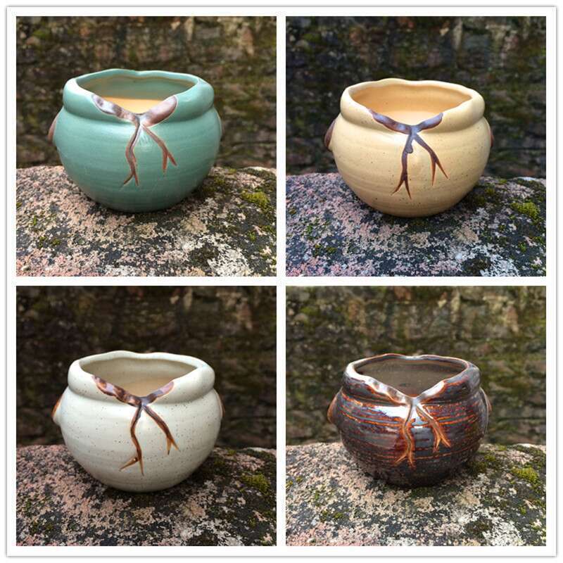 Succulent Flower Pot, Horticultural Mini Creative Rough Ceramic, Home Furnihing, New Product, Ceramic Jar, And_voghion.com