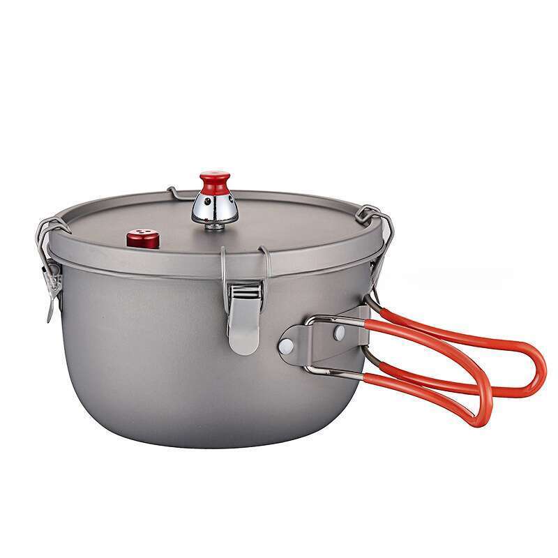 Pure Titanium Micro Portable Outdoor Camping, Self Driving Tour, Folding Handle Cooking Camping Pot, High-altitude_voghion.com