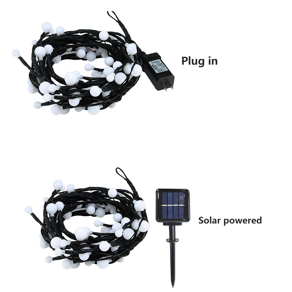 2.5M 60LED Willow Vine Lights String DIY Artificial Plants Willow Vine Lights Christmas Decorations for Walls Bedroom Year Party_voghion.com