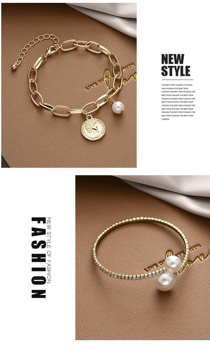 Hot Selg Versatile Pearl Female Instagram Style, Niche, High-end Feel, Titanium Steel Couple Bracelet, And Bracelet_voghion.com