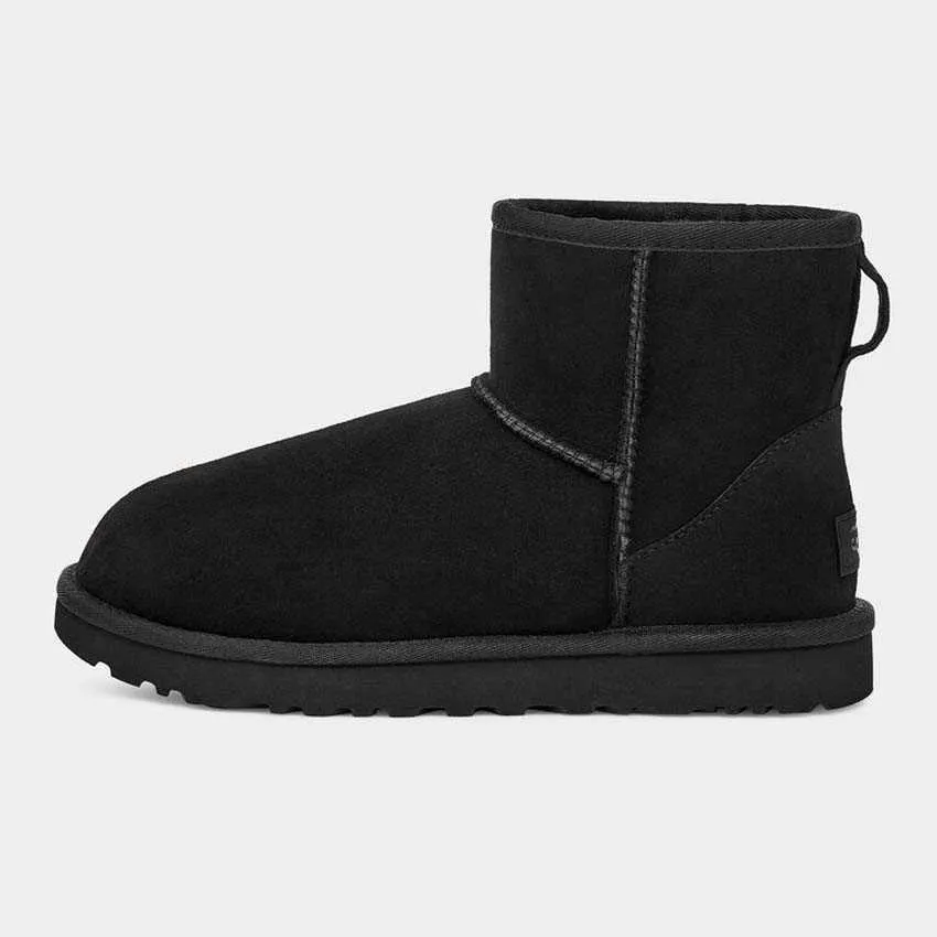Designer AUS Snow DamesZwarte Enkel Platform Flats Combat Boots Lage Hak Veterschoenen Leren Kettingen Gesp Dames Kinderen_voghion.com