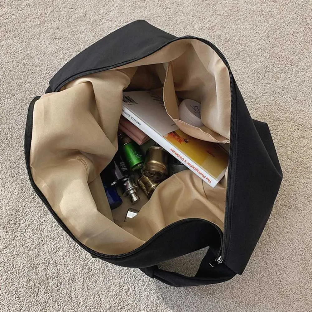 Schultertasche Große Kapazität Fem Handtasche Lässig FI Tragbare Feste Farbe Einfache Leinwand Elegante Wochenende Schultern Y241109_voghion.com