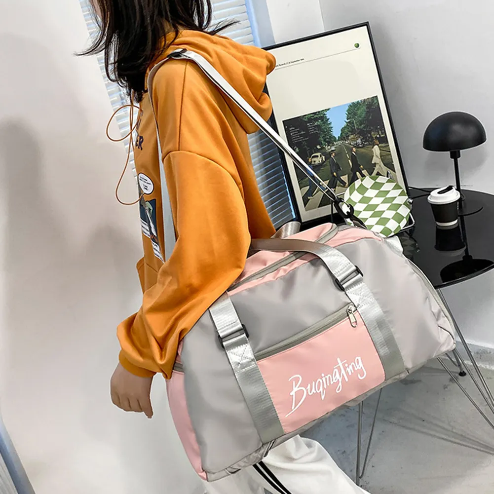 Gym Handbags Fiess Shoulder Men Women Oxford Sport Yoga Backpack Travel Tote Bag With Shoe Compartment_voghion.com