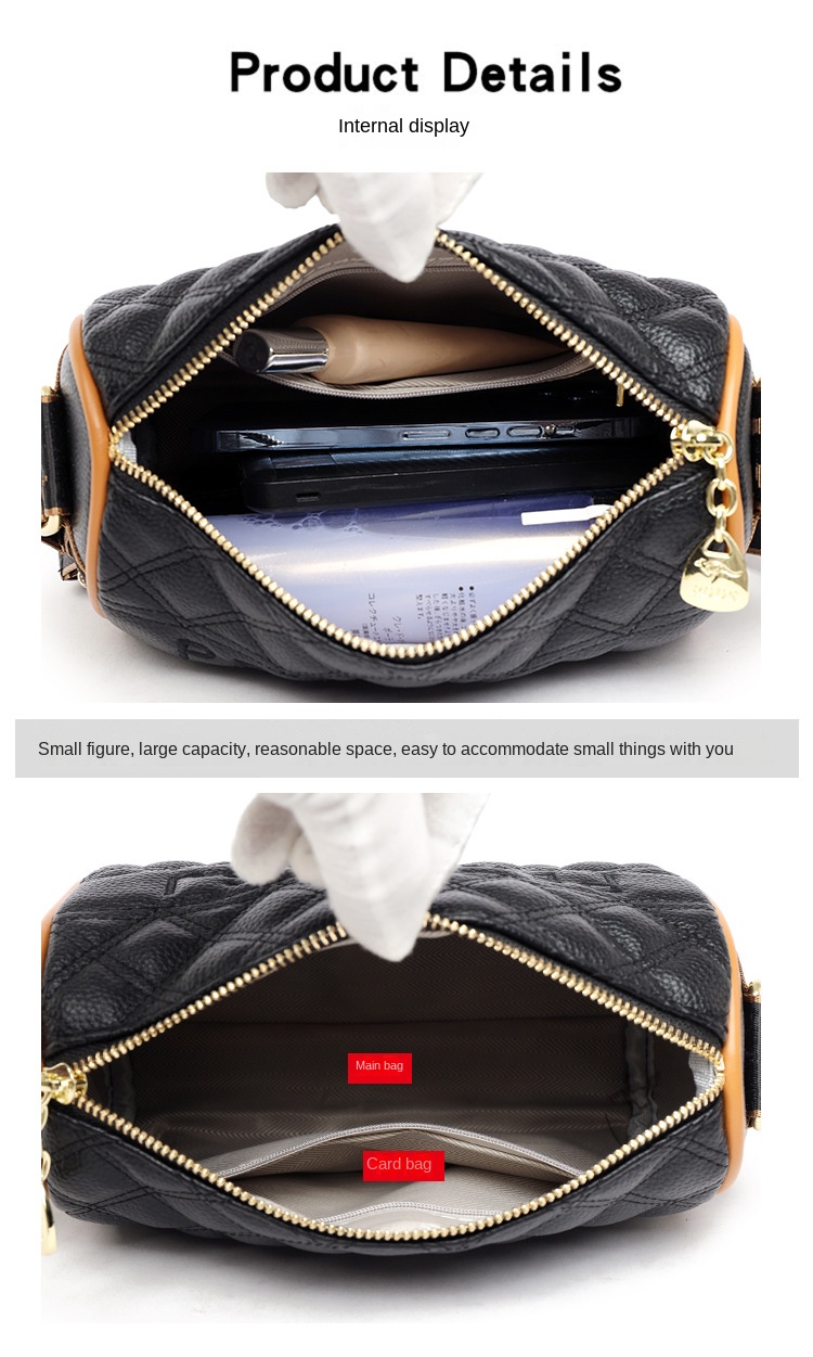 Borsa a tracolla larga con tracolla alla moda per lingerie da donna con texture premium_voghion.com