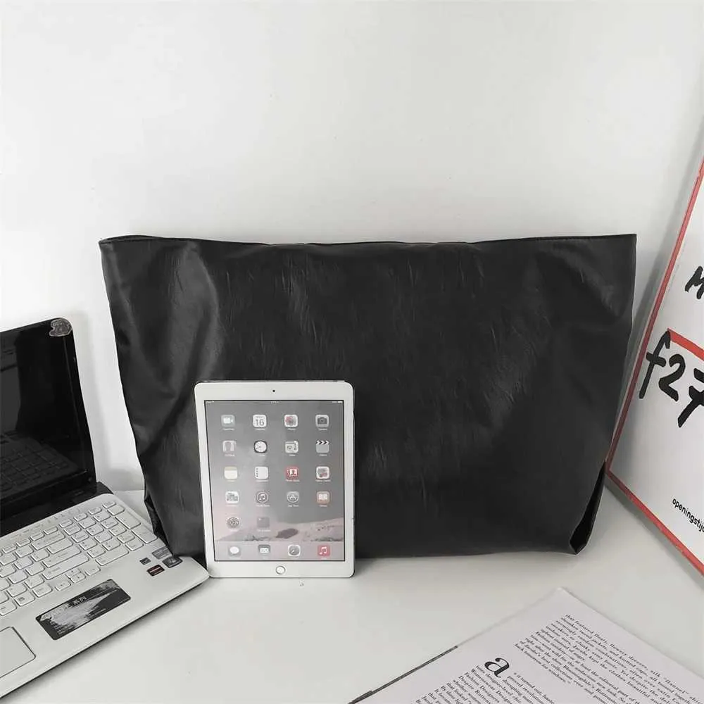 Oversized Tote Bag Women Lightweight Soft Leather Shoulder Bag_voghion.com