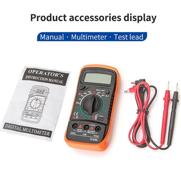 Multimètre numérique multifonction appareil de mesure portable_voghion.com