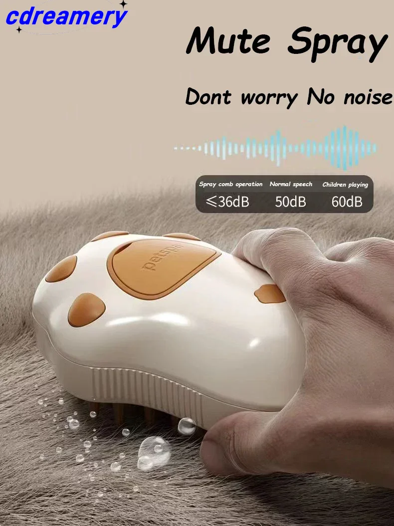 3-in-1-Haustierbürste, Katzendampfbürste, Kamm, Hundebürste, elektrische Spray-Katzenhaarbürsten, Massage, Tierpflege, Haarentfernungskämme_voghion.com